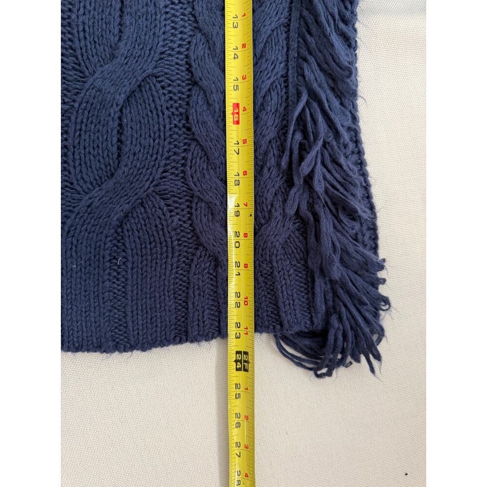 525 America Navy Fringe Sweater size small - Picture 5 of 6